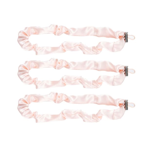 INF Justerbare silke hår scrunchies - 3 stk. abrikos