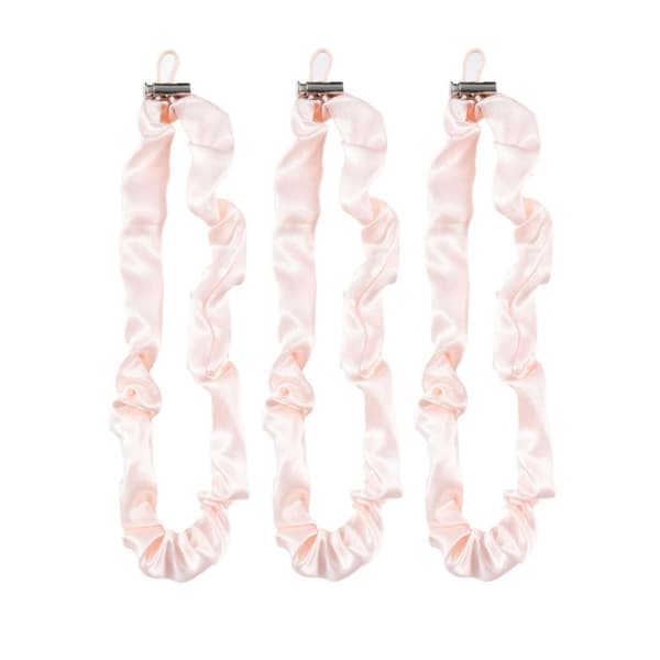 INF Justerbare silke hår scrunchies - 3 stk. abrikos