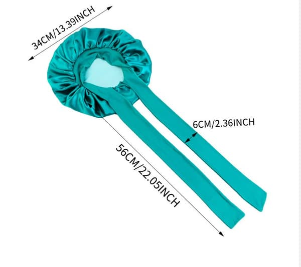 INF Dubbellagers Satin Elastisk Streamer Sovmössa för Hårvård