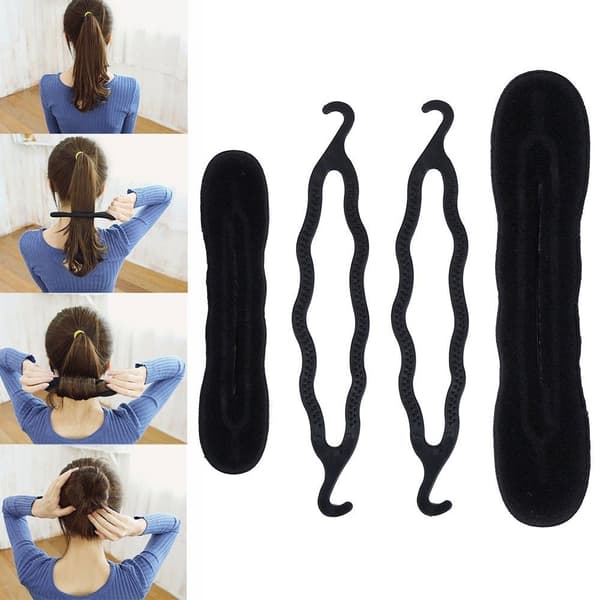 INF Enkel svart hårstyling kit för perfekta knutar & mer