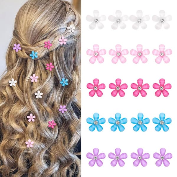INF Glitrende Rhinestone Hårtilbehørssett - Krystallblomst