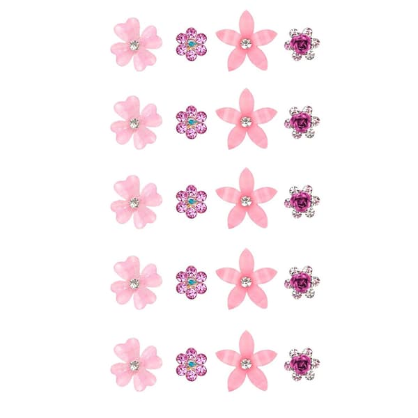 INF Elegant Rhinestone Hårtilbehørssett - 20 deler Rosa