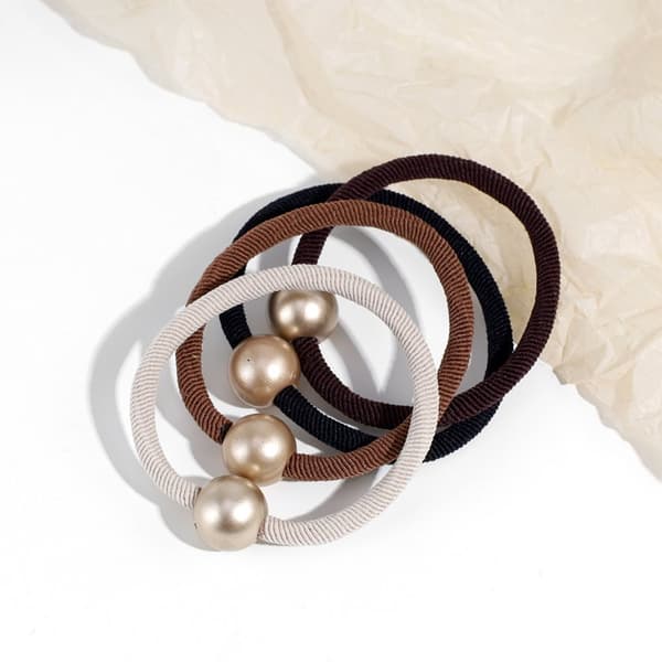 INF Chica hårband - mångsidiga och skonsamma mot håret (5-pack) Svart