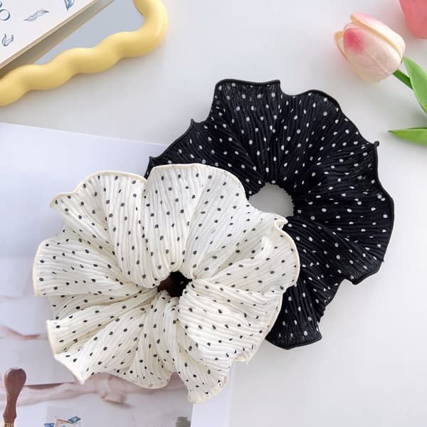 INF Chic Polka Dot Hårstrikker - Svart & Hvitt Sett med 2