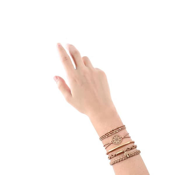 INF Chic Beige & Apricot Hårband Armband - Kraftkort