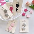 Miniatyrbilde 2 av 5: INF Stilige hårspenner med stjerne - 5 par assorterte farger