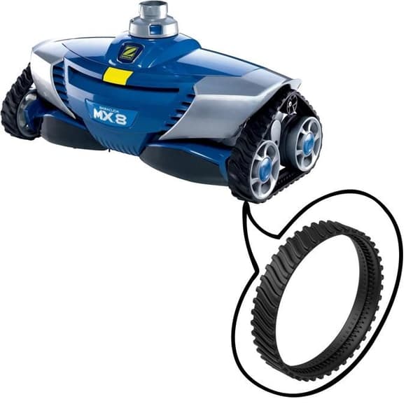 Rengöringsrobotshjul - Paket med 2 däck till Zodiac MX8 MX6 - reservdel R0526100