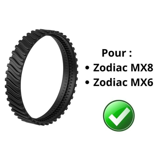 Rengöringsrobotshjul - Paket med 2 däck till Zodiac MX8 MX6 - reservdel R0526100