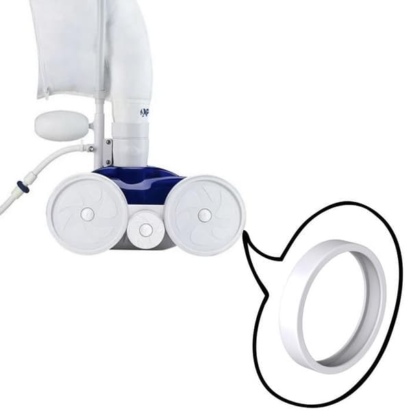 Pooltillbehör - Phonillico - Set med 3 däck - Kompatibel med Polaris 180/280/360/380 - Gummi - Svart