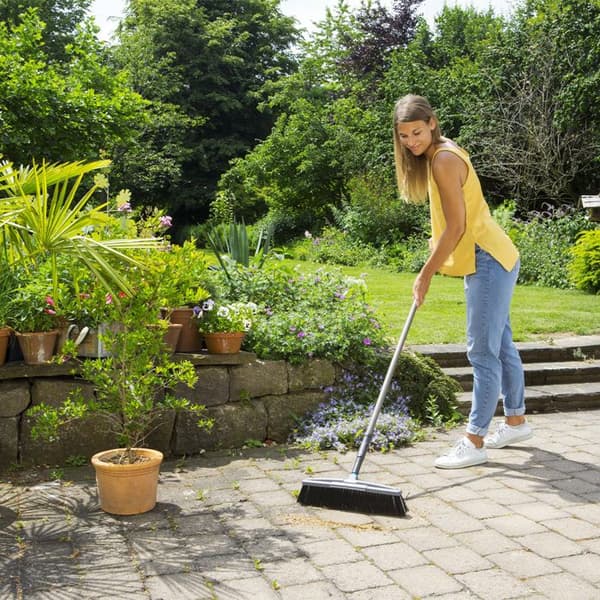 NatureLine roadmender kvast - GARDENA - Bokträskaft - 45 cm - Mjuk polypropenborste