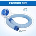 Miniatyrbillede 3 af 7: Lollanda udskiftningsslange til Zodiac MX6/MX8 poolrensesystem – Poolsystemer R0527700 Twist-Lock rengøringsslange, 39 tommer