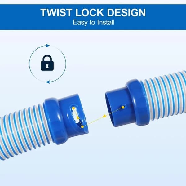 Lollanda udskiftningsslange til Zodiac MX6/MX8 poolrensesystem – Poolsystemer R0527700 Twist-Lock rengøringsslange, 39 tommer