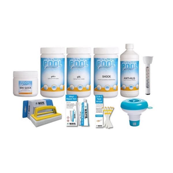 WAYS - Vedligeholdelse af swimmingpool - Vedligeholdelsespakke Lille Deluxe - Fra 0 til 2500 liter
