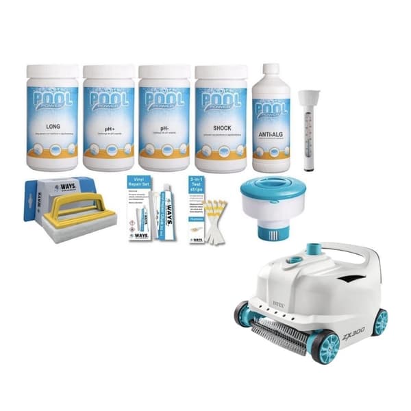 WAYS - Uima-altaan huolto - Paketti suuri Deluxe & automaattinen allaspölynimuri Deluxe
