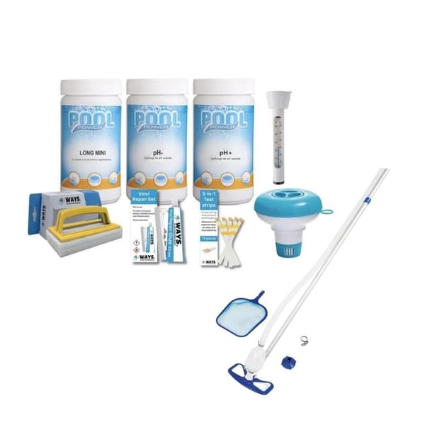 WAYS - Uima-altaan huolto - Paketti Medium & Pool pölynimuri AquaClean