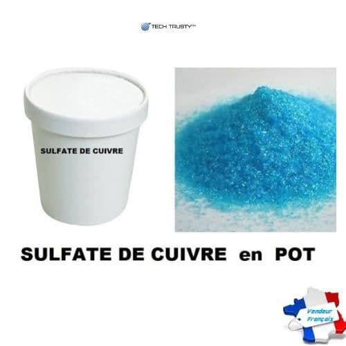 Kopparsulfat pentahydrat anti-alger hög renhet 99% pott på 500 gr