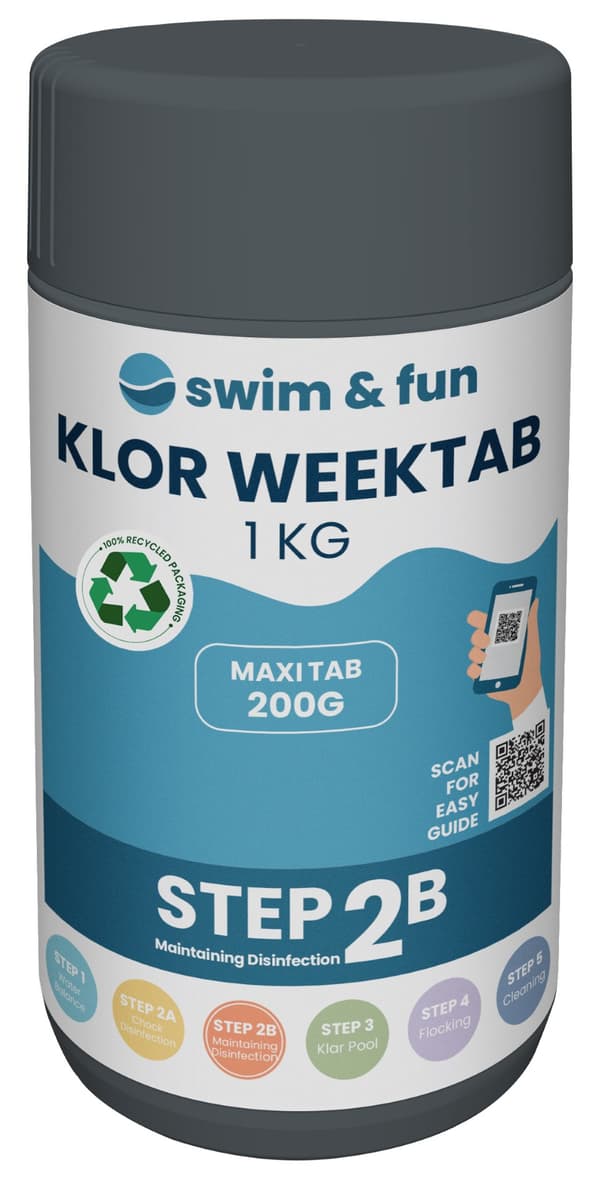 Swim & Fun Klor WeekTab tabletter 200 g, 1 kg