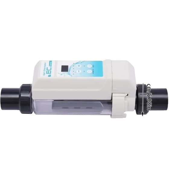 Saltvattenklorinator, 8 g/h klorutgång, lämplig för 50 m³ pooler,VIT