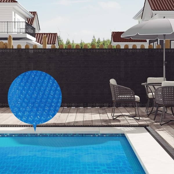 Rootz Solar Presenning Poolöverdrag - Miljövänlig poolfilt - UV-beständigt täcke - Ökar vattentemperaturen, minskar avdunstning, Skräpskydd - Anpassni