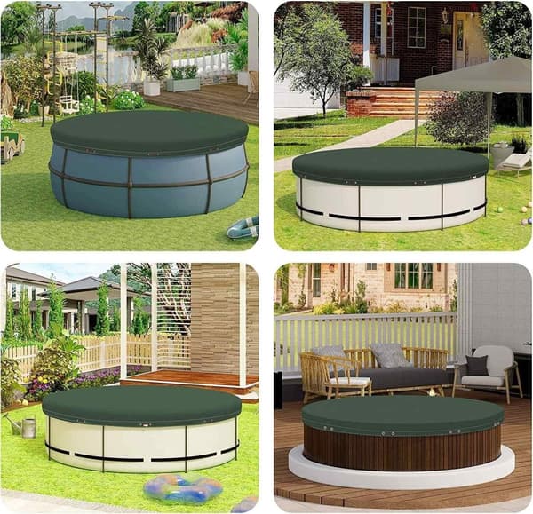 Rootz Premium Poolskydd - Poolskydd - Poolpresenning - Hållbar, UV- och algskydd, Skräpskydd - Flera storlekar (305 cm till 610 cm diameter)