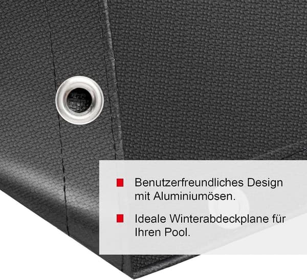 Rootz Ultimate Pool Cover - Skyddsöverdrag - Slitstark presenning - Enkel installation - Rivbeständig - Blockerar solljus - Skräpbarriär - Flera storl