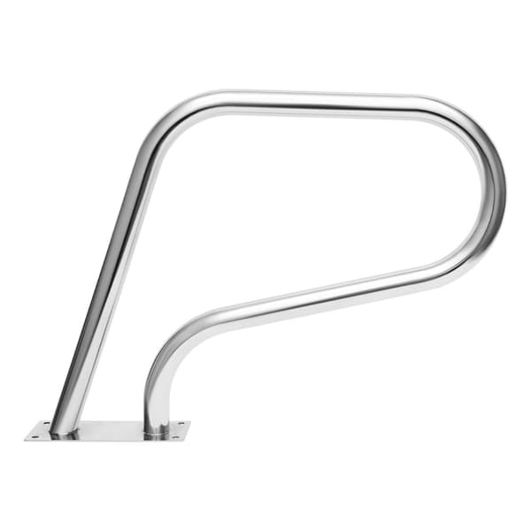 Poolræling, rustfrit stål, ergonomisk U-formet design, høj belastningskapacitet