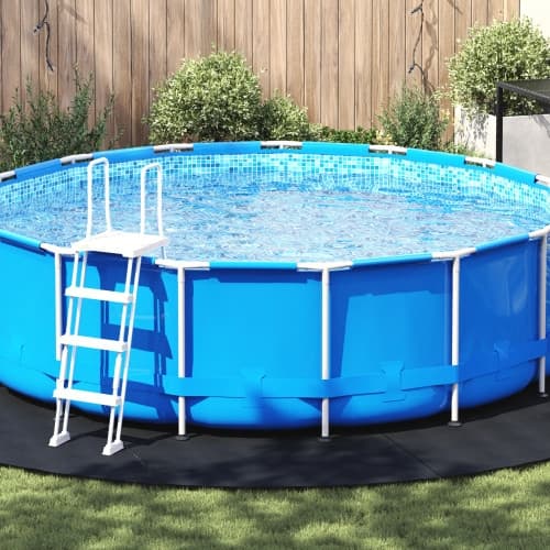 Runt Poolöverdrag Svart Plast Ø 500 cm Poolöverdrag Rund
