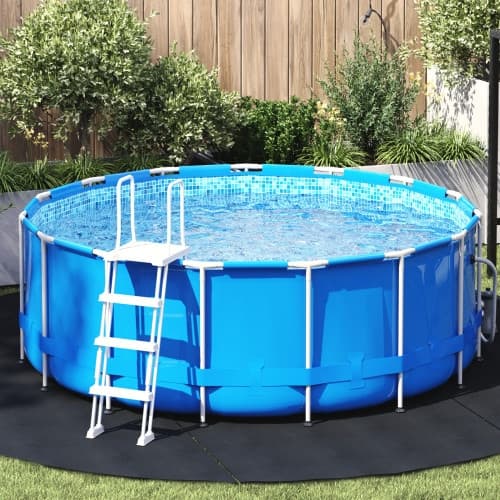 Rund Poolöverdrag Svart Polyeten Ø 306 cm Vattentåliga material