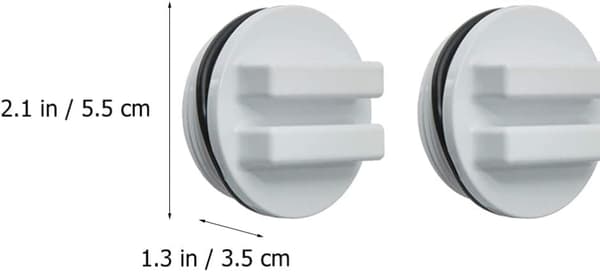 2 Pièces 1. 5 Filetée Retour Ligne Hivernage Plug Filtre Bouchon de Vidange avec O- Anneau pour Hiver Piscines Pendant Hiver Et pour Piscine Spa