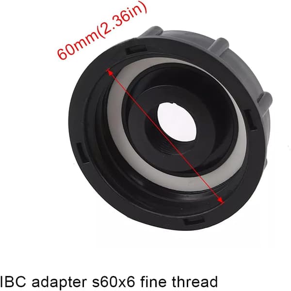 IBC dräneringstankadapter delar IBC dräneringstankadapter plast vattentanklockadapter i S60x6 IBC adaptrar tillbehör grova
