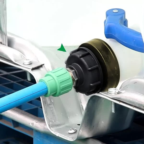 IBC dräneringstankadapter delar IBC dräneringstankadapter plast vattentanklockadapter i S60x6 IBC adaptrar tillbehör grova