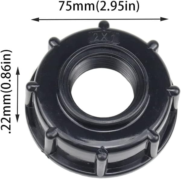 IBC dräneringstankadapter delar IBC dräneringstankadapter plast vattentanklockadapter i S60x6 IBC adaptrar tillbehör grova
