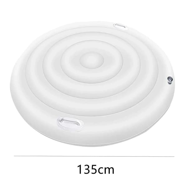 Inflatable Hot Tub Cover, Dobbelt Håndtag, Optimeret Isolering,135cm