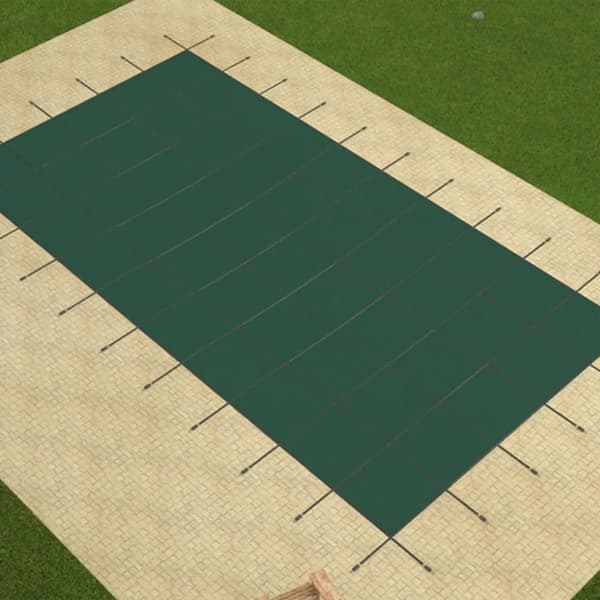 Pooldække, rektangulært, 14 x 26 ft,Til 16x30ft Pool, GRØN