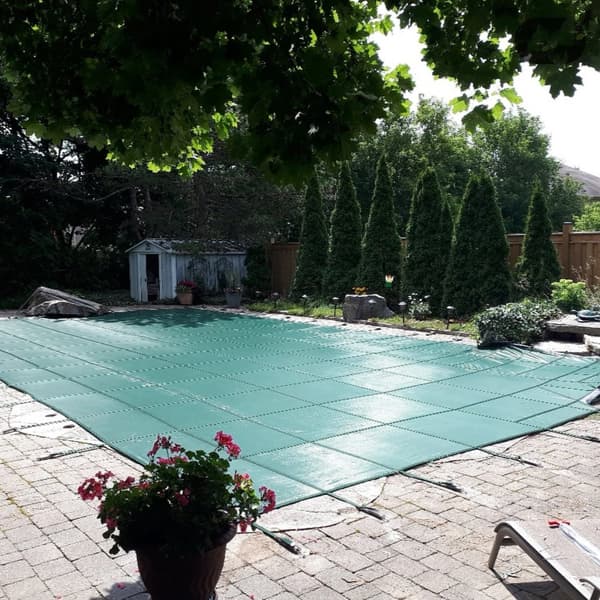Uima-altaan kansi, tiheä verkko, kestävä materiaali, turvallisuus lapsille ja lemmikeille,16x36ft uima-altaalle, armeijavihreä