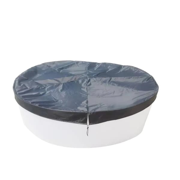 Taitettava pyöreä uima-allaspeite, koko 366cm, kestävä PVC-materiaali,Musta, 366 senttimetriä