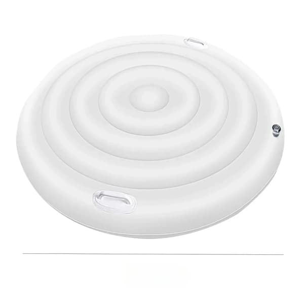 Inflatable Hot Tub Cover, Dual Handles, Optimized Insulation, Durable PVC Protection,140cm