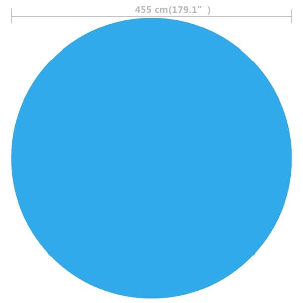 vidaXL Flytende solarduk PE 455 cm blå