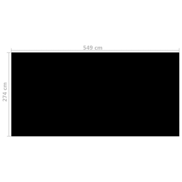 vidaXL Bassengtrekk svart 549x274 cm PE