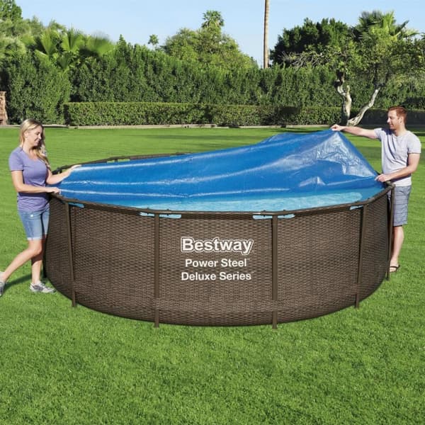 Bestway solopvarmet poolovertræk Flowclear 356 cm