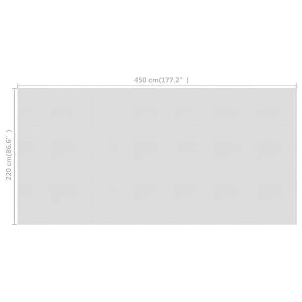 vidaXL Värmeduk för pool PE 450x220 cm grå