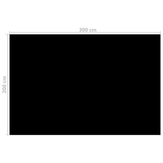 Poolskydd Svart 300X200 Cm Pe