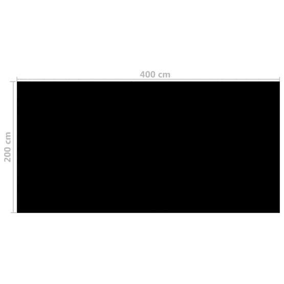 Poolskydd Svart 400X200 Cm Pe