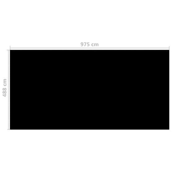 Poolskydd Svart 975X488 Cm Pe