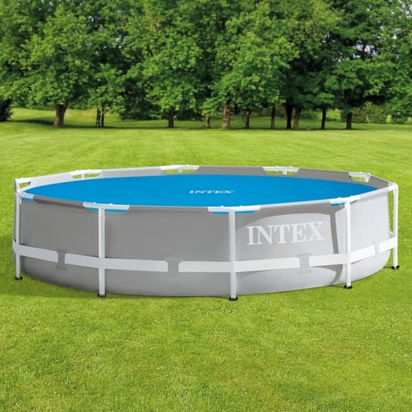 INTEX solopvarmet poolovertræk 290 cm polyethylen blå