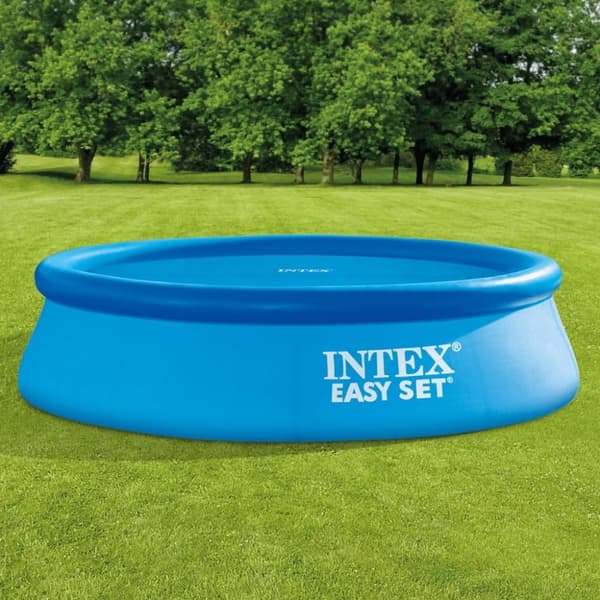 INTEX solopvarmet poolovertræk 290 cm polyethylen blå
