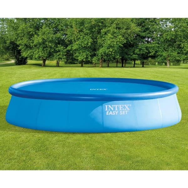 INTEX solopvarmet poolovertræk 538 cm polyethylen blå