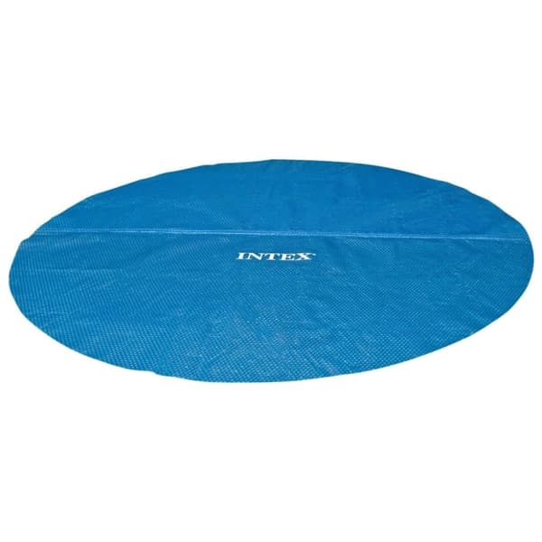 INTEX solopvarmet poolovertræk 470 cm polyethylen blå
