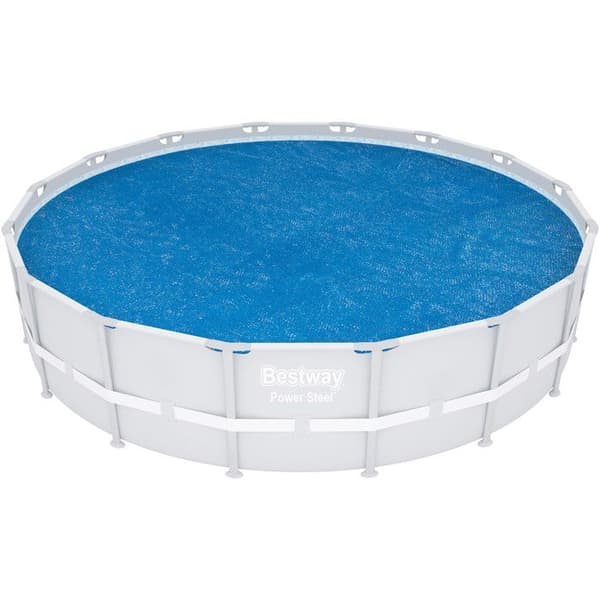 Solskydd - BESTWAY - Runt poolskydd 457 cm - Blå - Diameter 470 cm