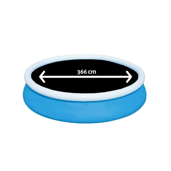 Comfortpool Pro - Solsejl / Poolafdækning Rund Svømmebassin - Velegnet til svømmebassiner på ø366 cm - Sort